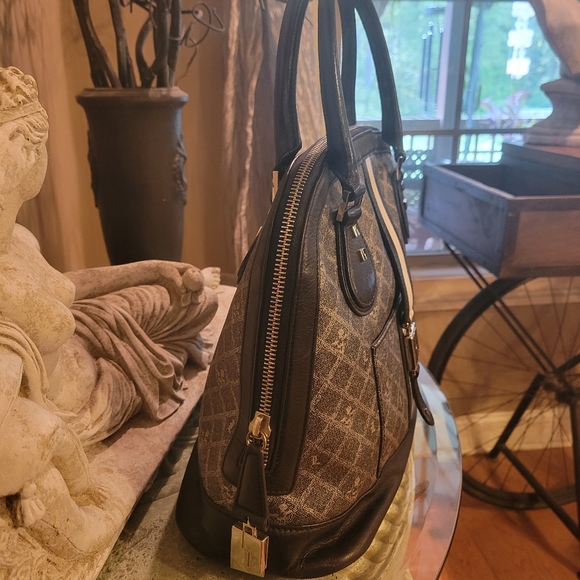 Gwen Stefani L.A.M.B. Kingston Montego Bowler Bag in Silver Gray Black .#343 - Picture 9 of 16